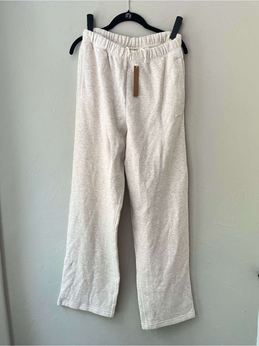 SKIMS Light Heather Wide-Leg Sweatpants in Heathered Gray NWT